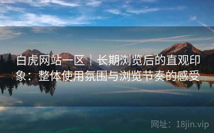白虎网站一区|长期浏览后的直观印象:整体使用氛围与浏览节奏的感受 第1张 白虎网站一区|长期浏览后的直观印象:整体使用氛围与浏览节奏的感受 第1张