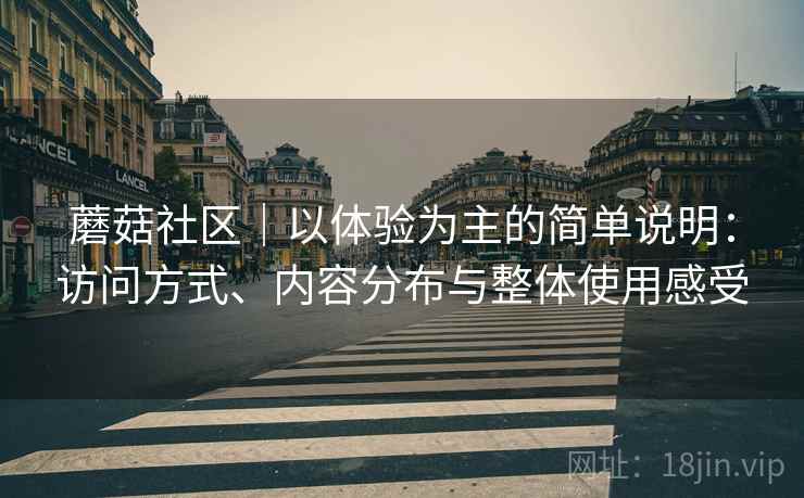 蘑菇社区｜以体验为主的简单说明：访问方式、内容分布与整体使用感受  第2张