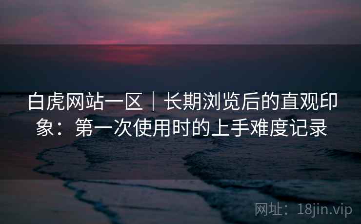 白虎网站一区｜长期浏览后的直观印象：第一次使用时的上手难度记录  第1张