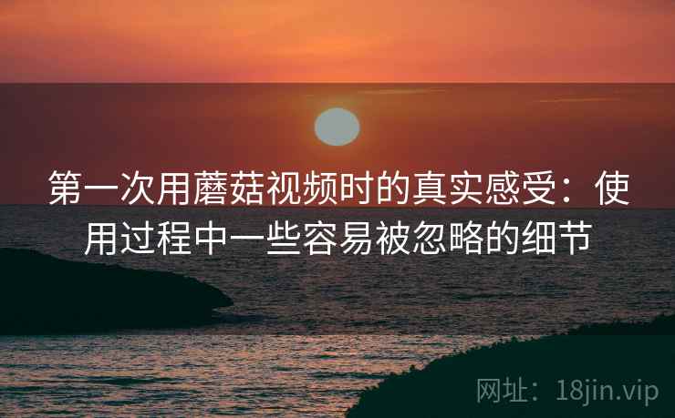 第一次用蘑菇视频时的真实感受：使用过程中一些容易被忽略的细节  第2张