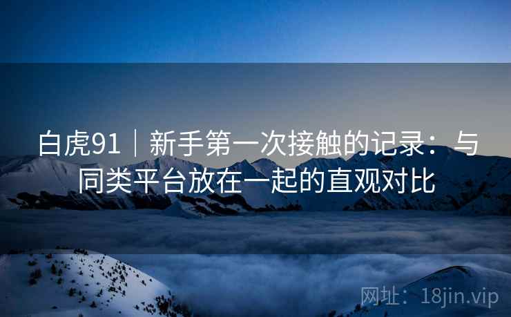 白虎91｜新手第一次接触的记录：与同类平台放在一起的直观对比  第1张