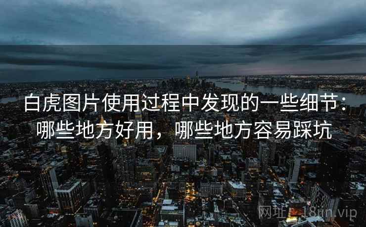 白虎图片使用过程中发现的一些细节：哪些地方好用，哪些地方容易踩坑  第2张