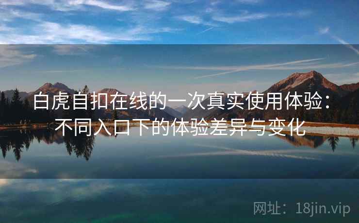 白虎自扣在线的一次真实使用体验：不同入口下的体验差异与变化  第2张