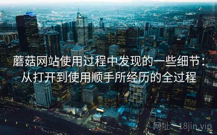 蘑菇网站使用过程中发现的一些细节：从打开到使用顺手所经历的全过程  第2张