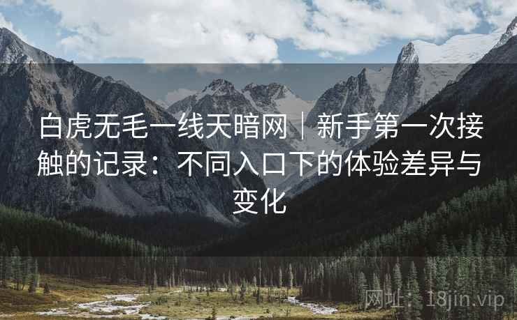 白虎无毛一线天暗网｜新手第一次接触的记录：不同入口下的体验差异与变化  第1张